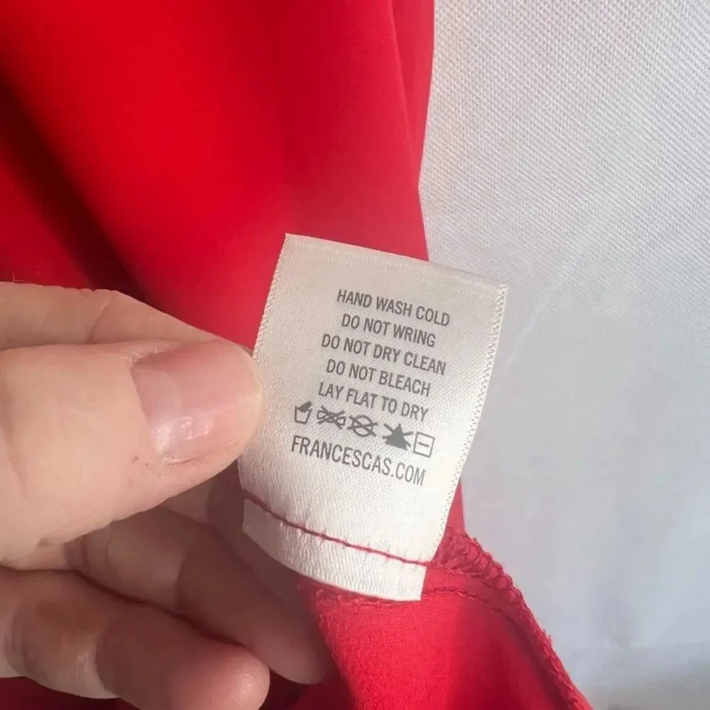 Francesca's Alya Bold Red Spaghetti Strap‎ Lined Slip Dress Size Medium